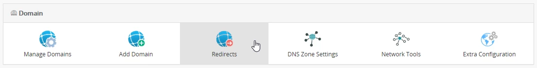 Přesměrování panel webuzo
