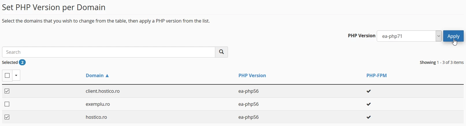 Modificare PHP domeniu