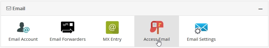 Přístup k emailu panel Webuzo