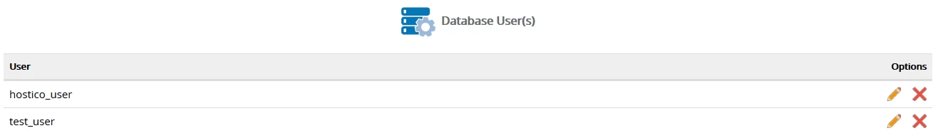 Utilizatori creati Database