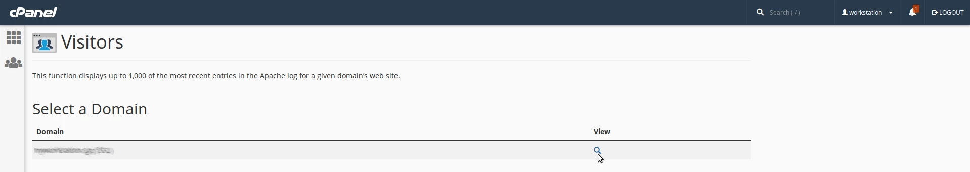 Zkontrolovat návštěvníky na doméně cPanel