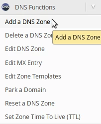 Add DNS Zone WHM