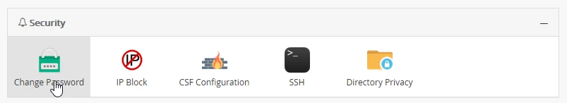 Změnit heslo panel Webuzo