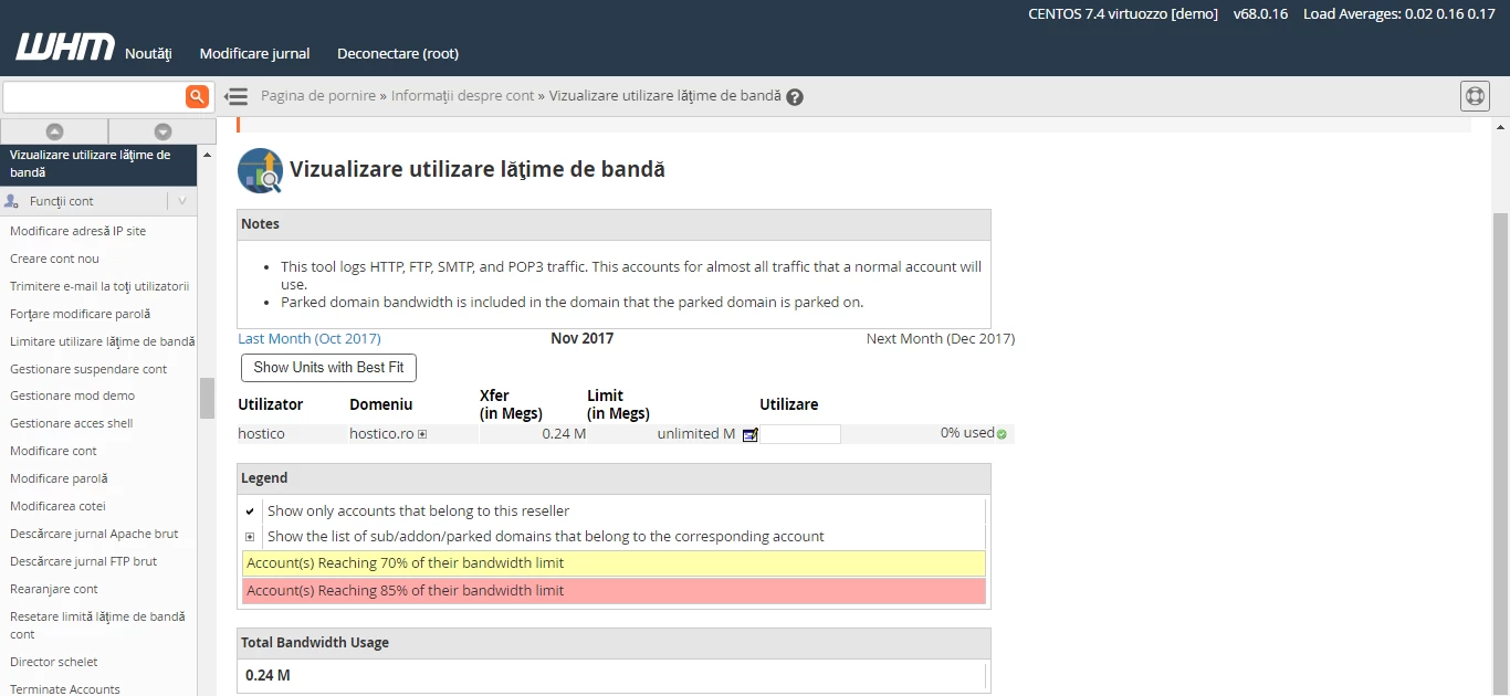 Informatii utile latime de banda